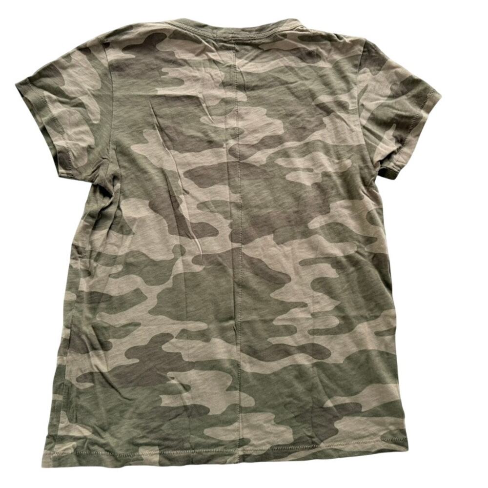 Rag & Bone Camo Tee Green Size Small Short Sleeve Crewneck Cotton - Picture 5 of 6